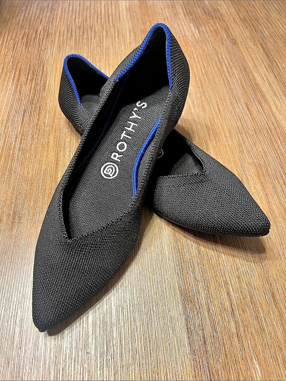 Rothy's The Point Pointed-Toe Flats in Black